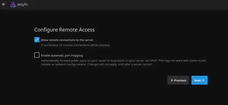 Настройка удалённого доступа