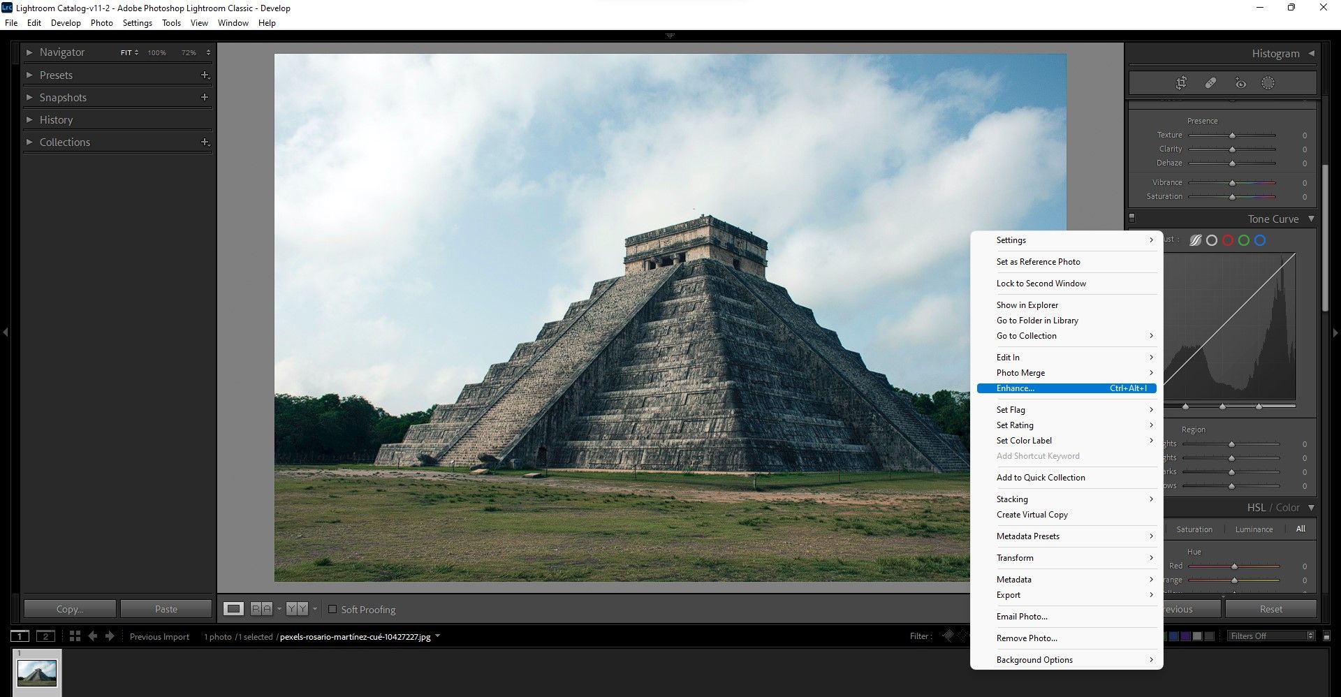 Интерфейс доступа к Super Resolution в модуле Develop