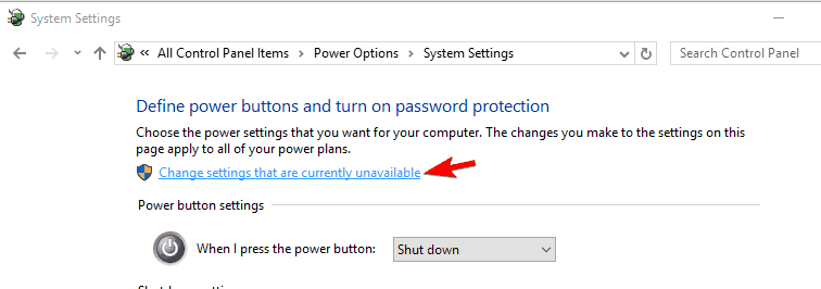 Изменить недоступные параметры