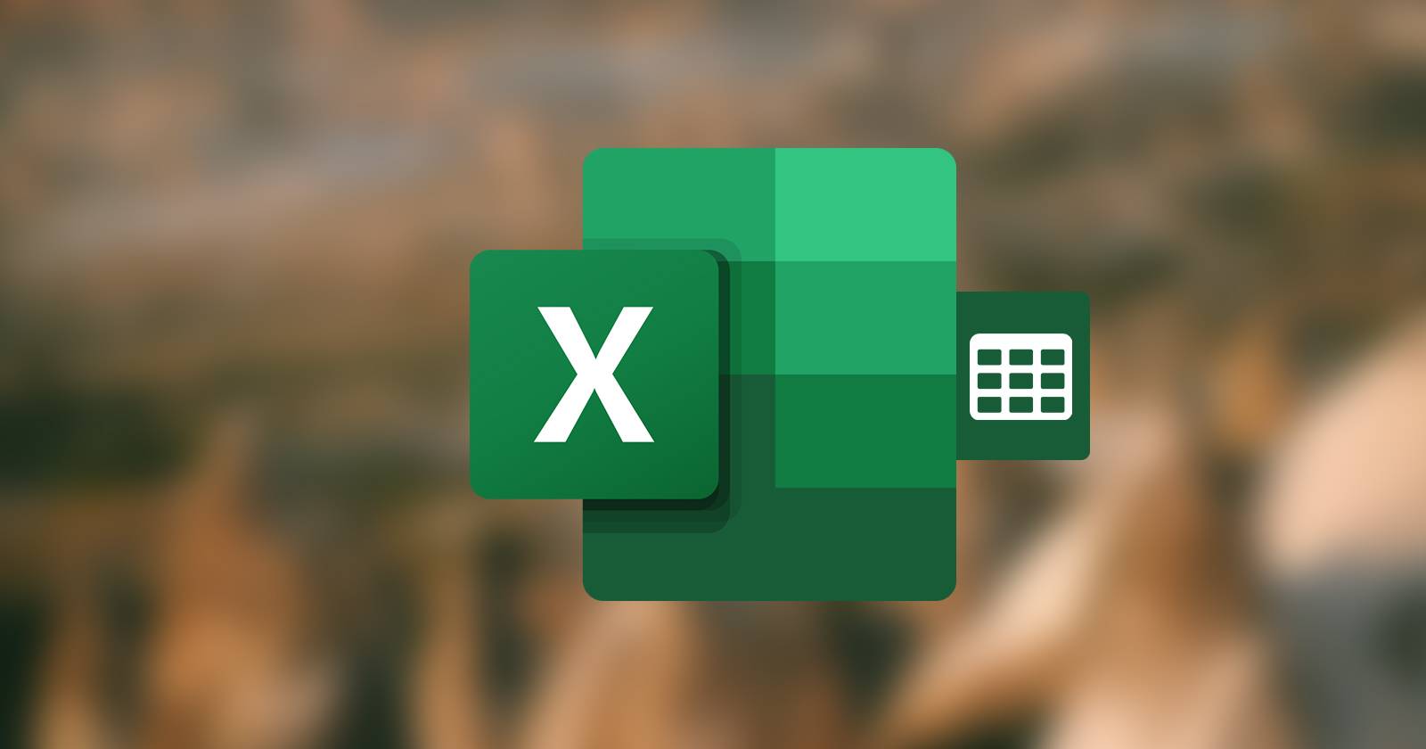 Логотип Microsoft Excel на размытом фоне
