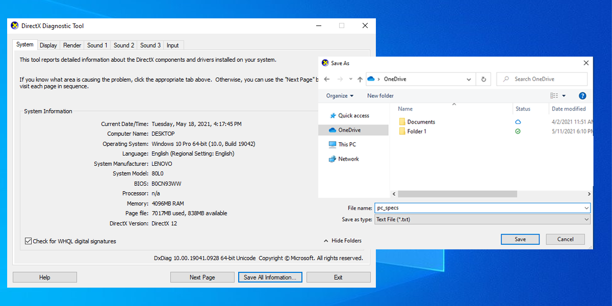 DirectX в Windows 10