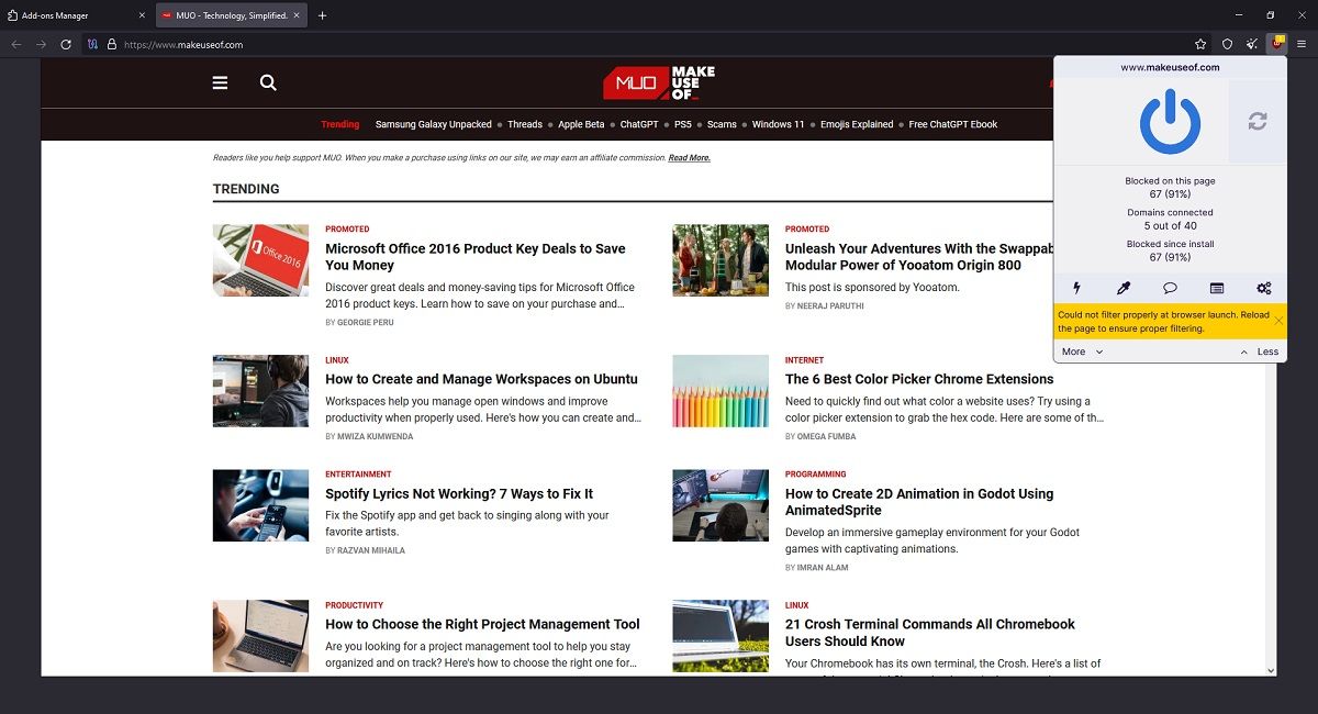 Extension Location in Tor Browser