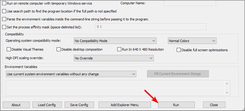 Скриншот запуска скрипта Disable/Enable из GitHub