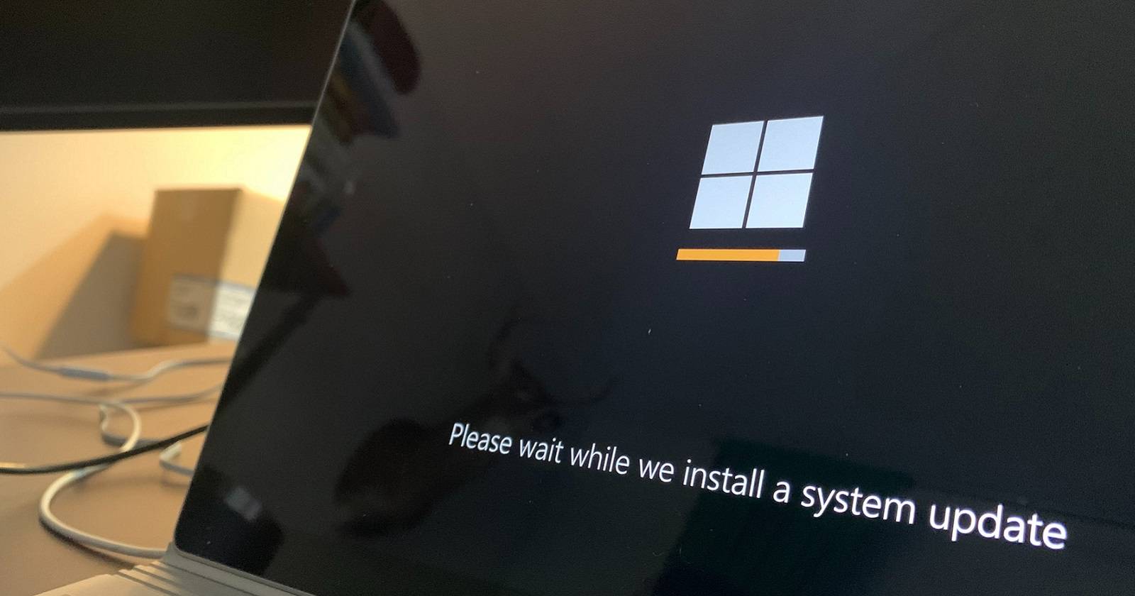 Сообщение об обновлении системы Windows