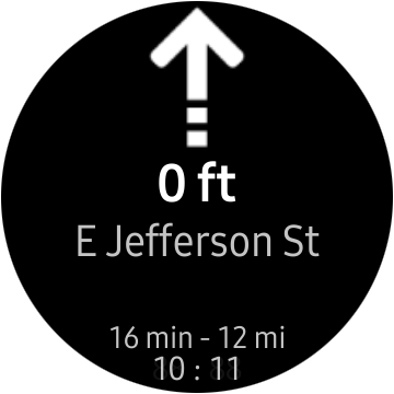 Интерфейс Navigator Pro на часах Samsung