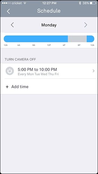 Переход между днями недели в расписании