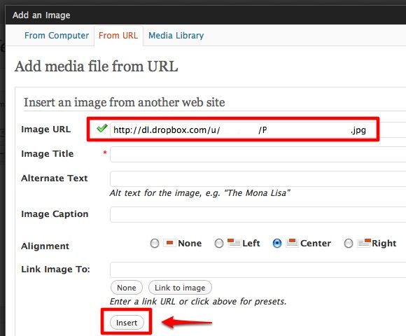 Вставка изображения по URL в Wordpress с подтверждением валидности ссылки