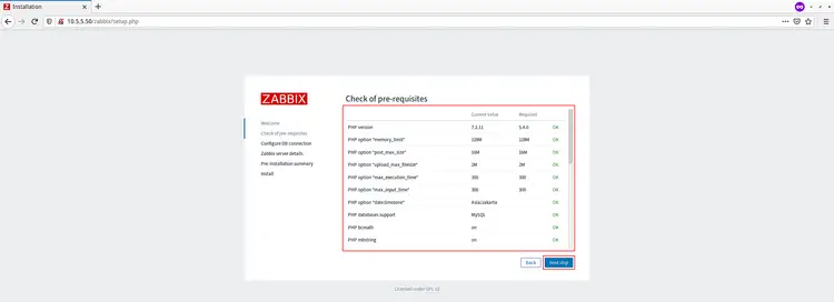 Проверка системных требований веб-инсталлятора