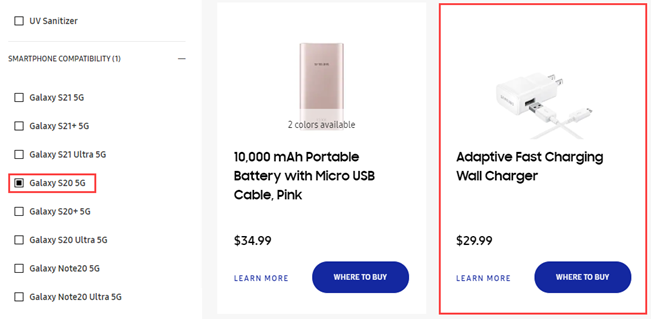 Интернет-магазин производителя — выбор совместимого зарядного устройства