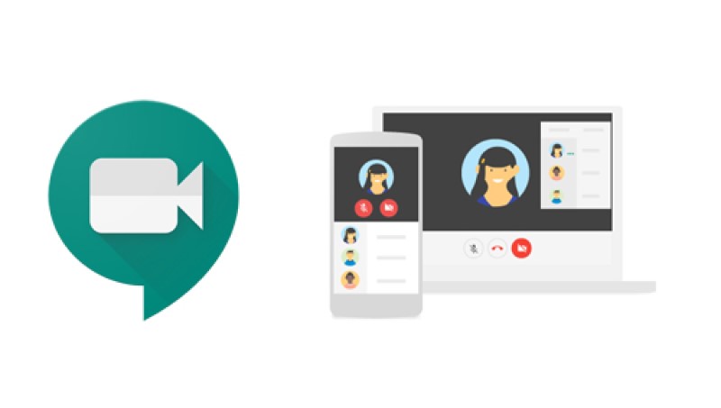 Скриншот Google Meet: использование ChromaCam для виртуального фона и размытия