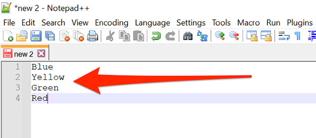 Список элементов с переносами строк