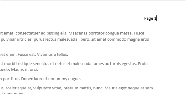 Дважды щёлкните область колонтитула для редактирования