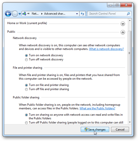 Отключение защиты паролем в Windows 7