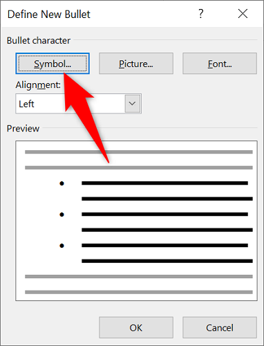 Кнопка выбора символа для нового маркера.