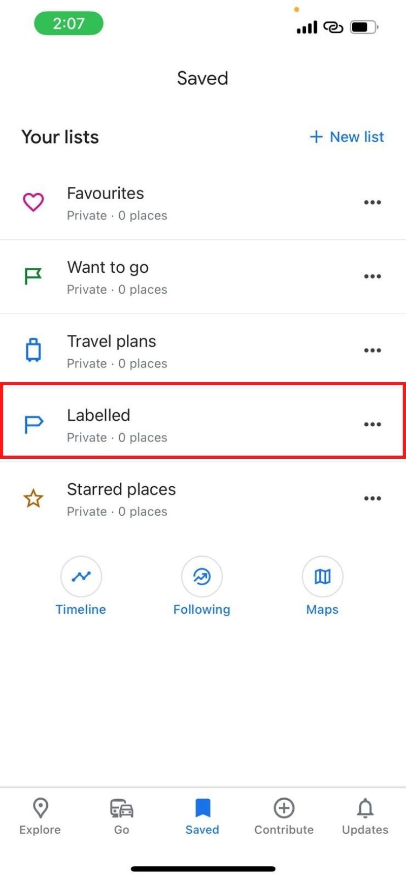 открыть с метками
