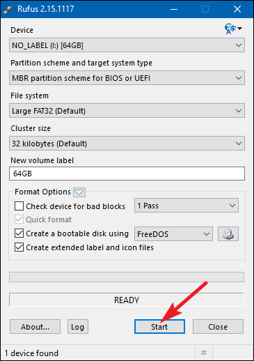Подтверждение начала форматирования в Rufus