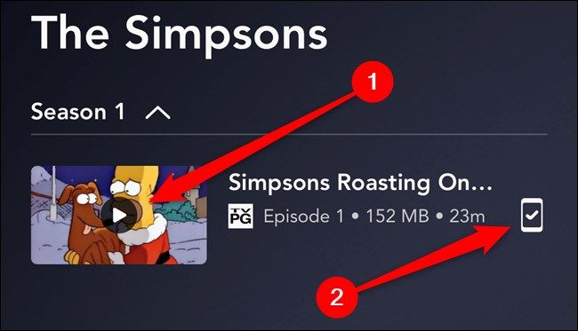 Воспроизведение загруженного эпизода