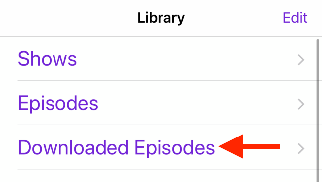 Нажмите на Загруженные эпизоды
