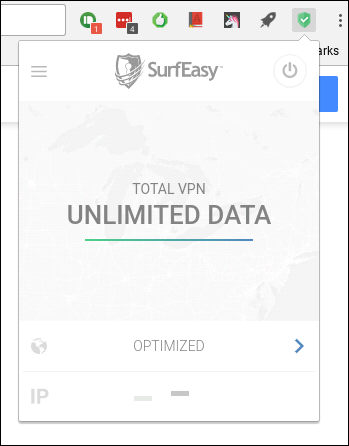 Расширение VPN в Chrome браузере