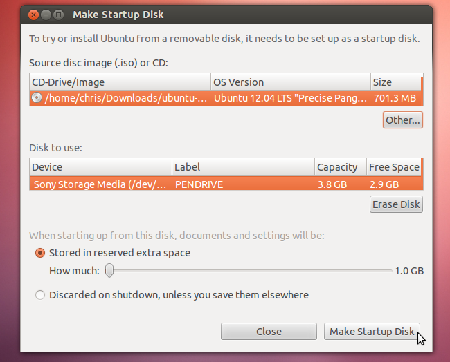 Процесс создания загрузочного USB с Ubuntu