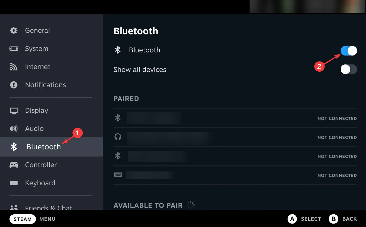 Включён Bluetooth