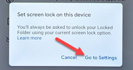 Настройте метод экранной блокировки.