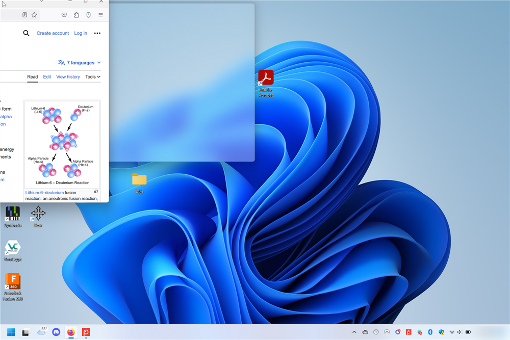 Окно в Windows 11 закреплено в углу экрана