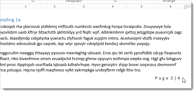 Номер страницы на второй странице