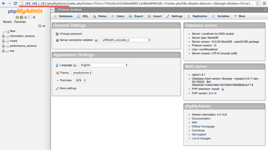 phpMyAdmin в Nginx