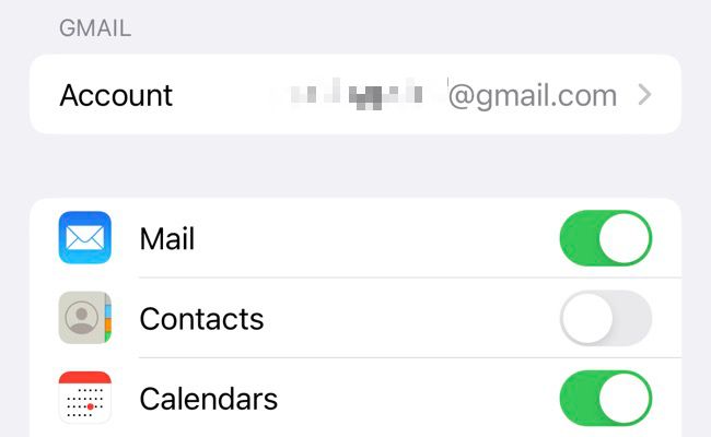Отключите функцию контактов для аккаунта Gmail