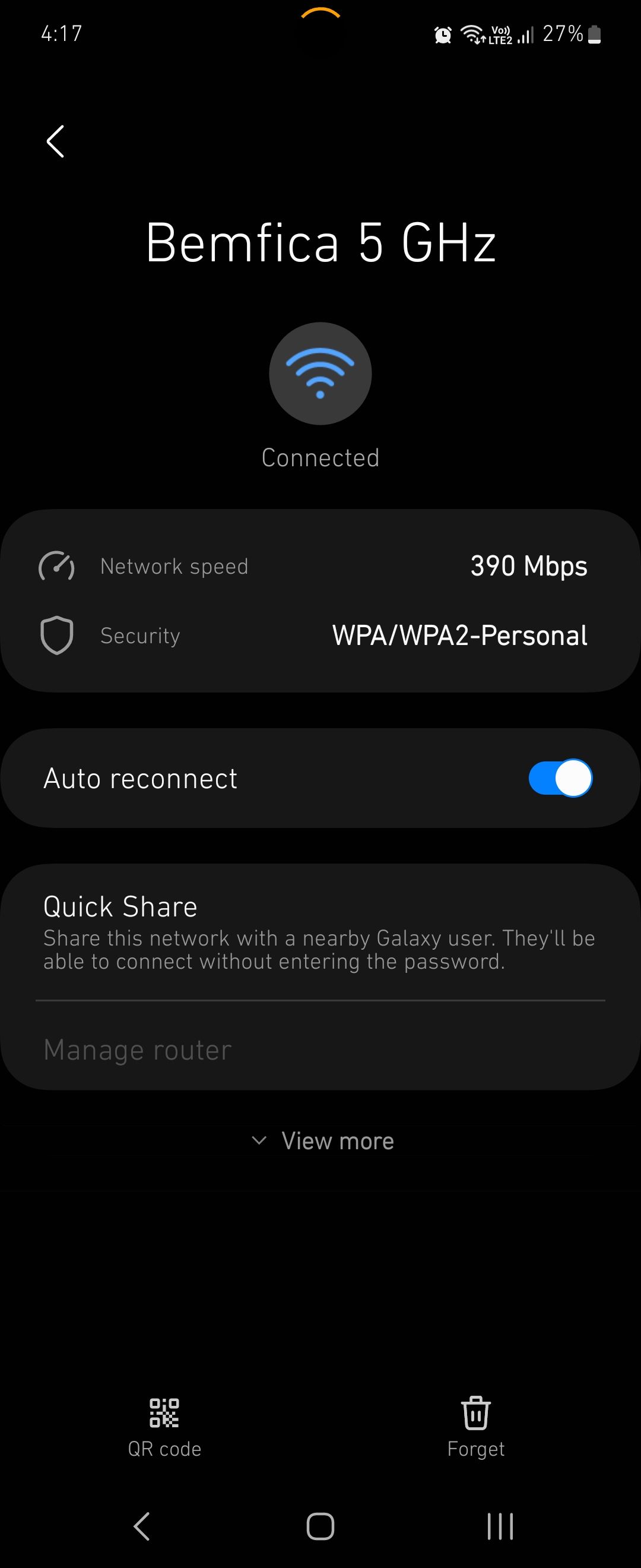 Android 13 Samsung Wi‑Fi Properties