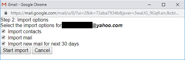 Импорт аккаунта Yahoo Mail в Gmail
