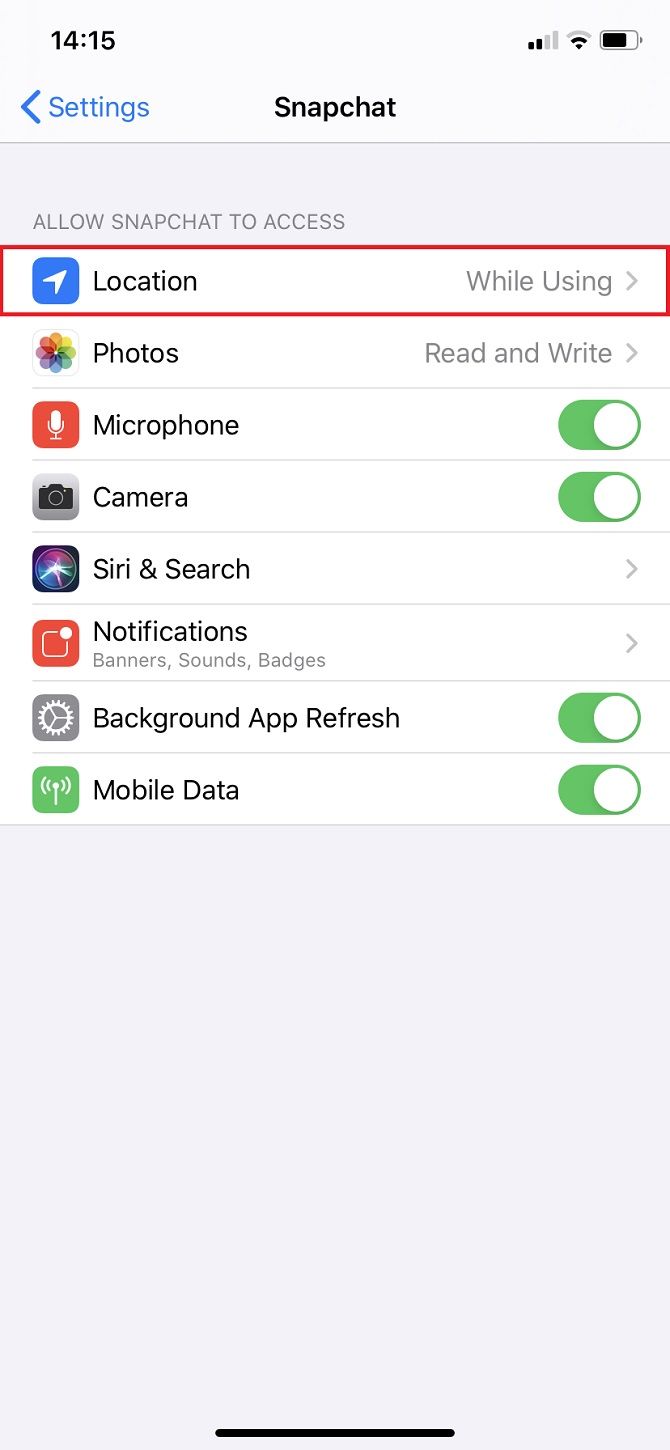 Отображение местоположения на Snap Map