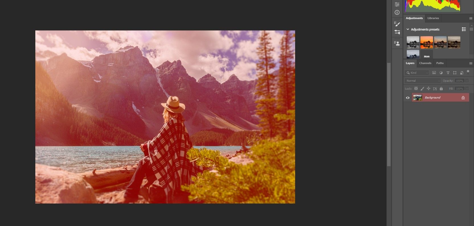 Заполнение выделения серым цветом