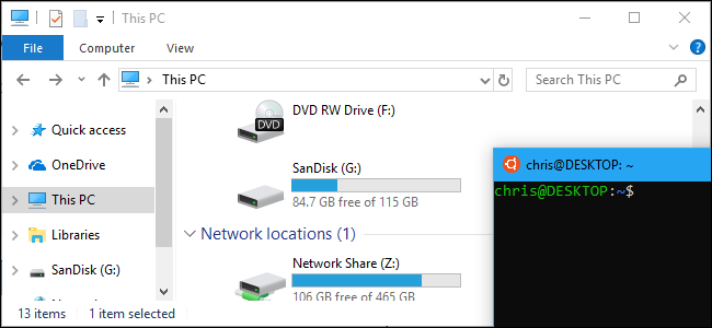 Монтирование дисков и сетей в WSL