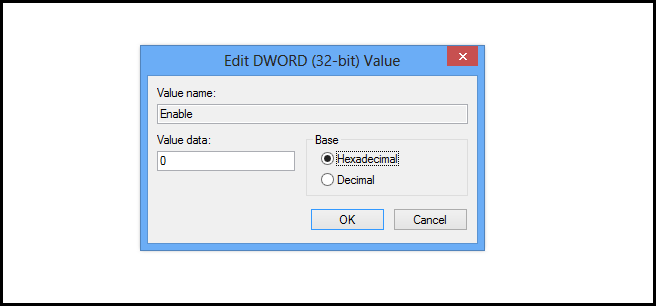 Изменение значения Enable на 0 для отключения автоповорота