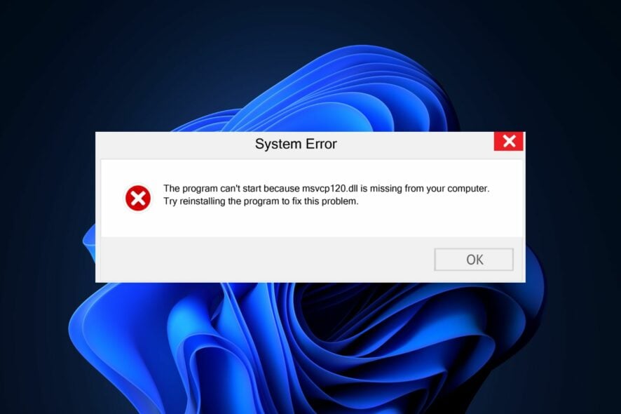Исправить ошибку msvcp120.dll в Windows