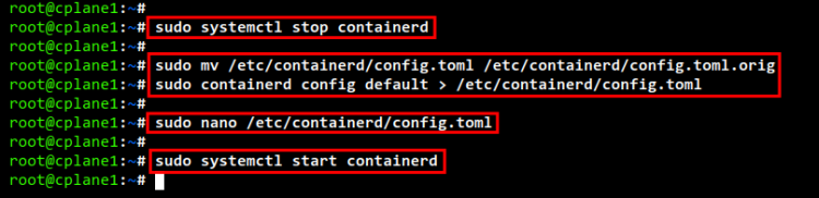 Запуск сервиса containerd