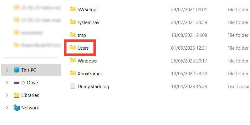 Перенос файлов между профилями Windows