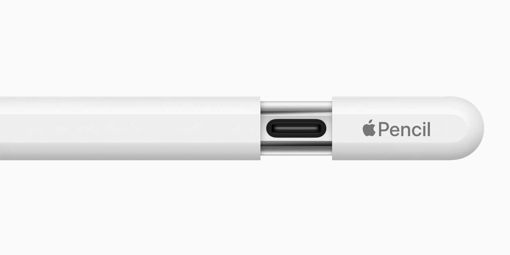 Apple Pencil с раскрытой крышкой и портом USB‑C