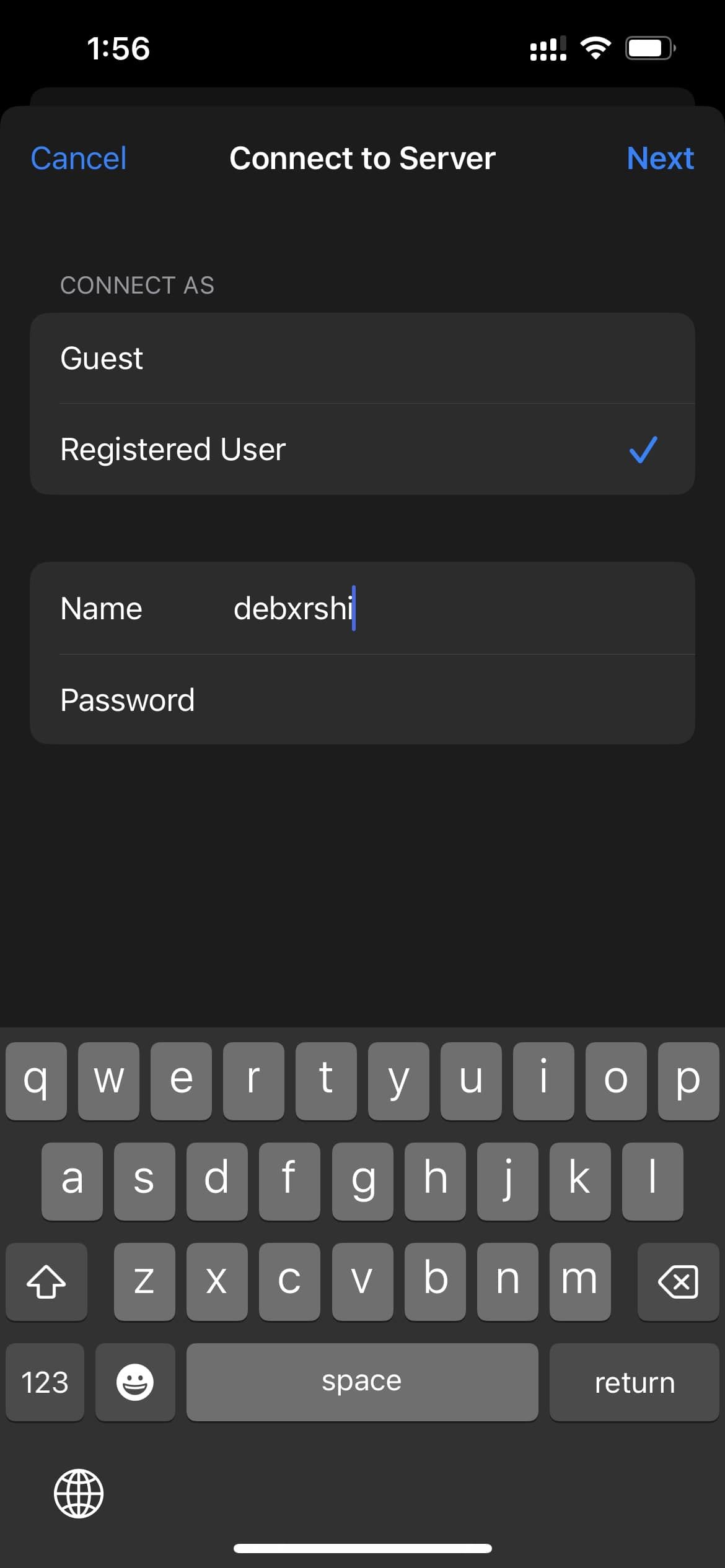 Input login credentials-1
