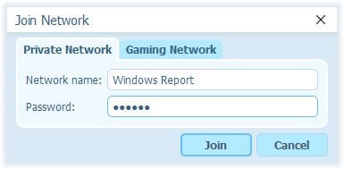 Присоединение к приватной сети Radmin VPN