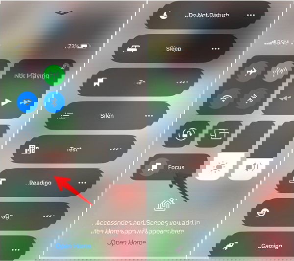 Включение режима Фокус из Пункта управления iPhone