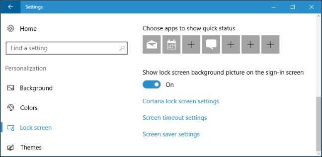 Опция показывать фон экрана блокировки на экране входа