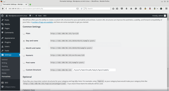 Постоянные ссылки в WordPress