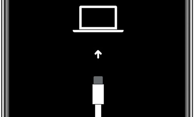 Экран режима восстановления на iPhone