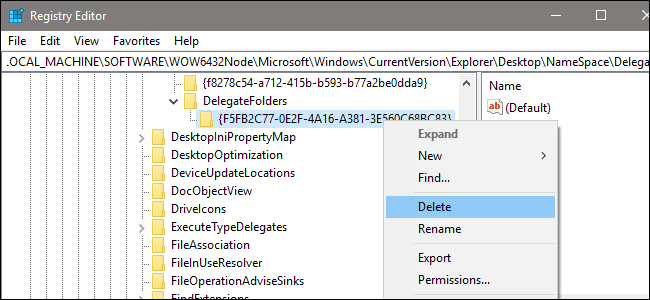 Ключ WOW6432Node в редакторе реестра