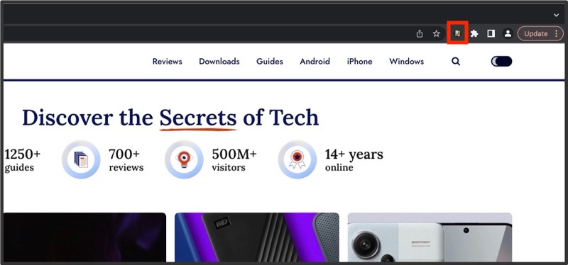 Иконка расширения PopUpOff в панели инструментов Chrome.