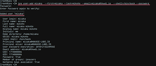 Результат тестового входа по SSH