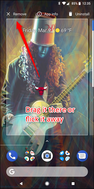 Скриншот процесса удаления ярлыка с рабочего стола